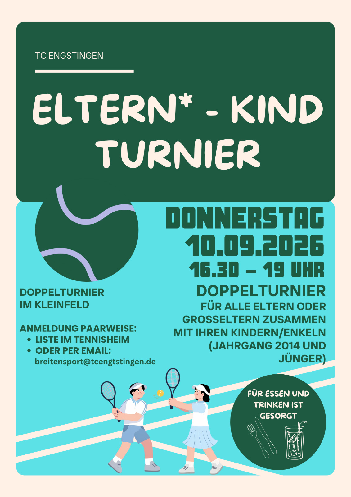 Flyer Eltern-Kind-Turnier, 10.09.2026