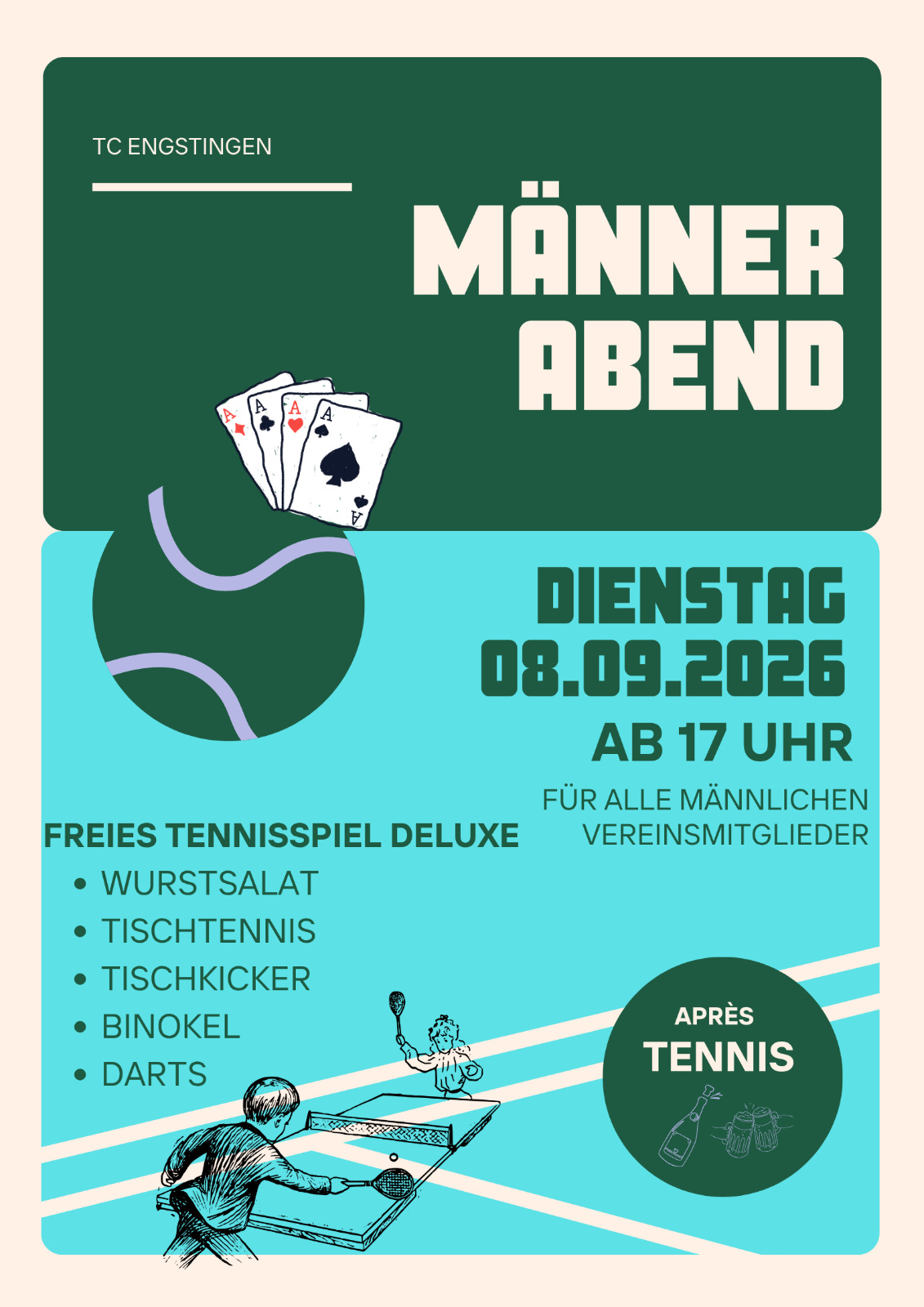 Flyer Männerabend, 08.09.2026